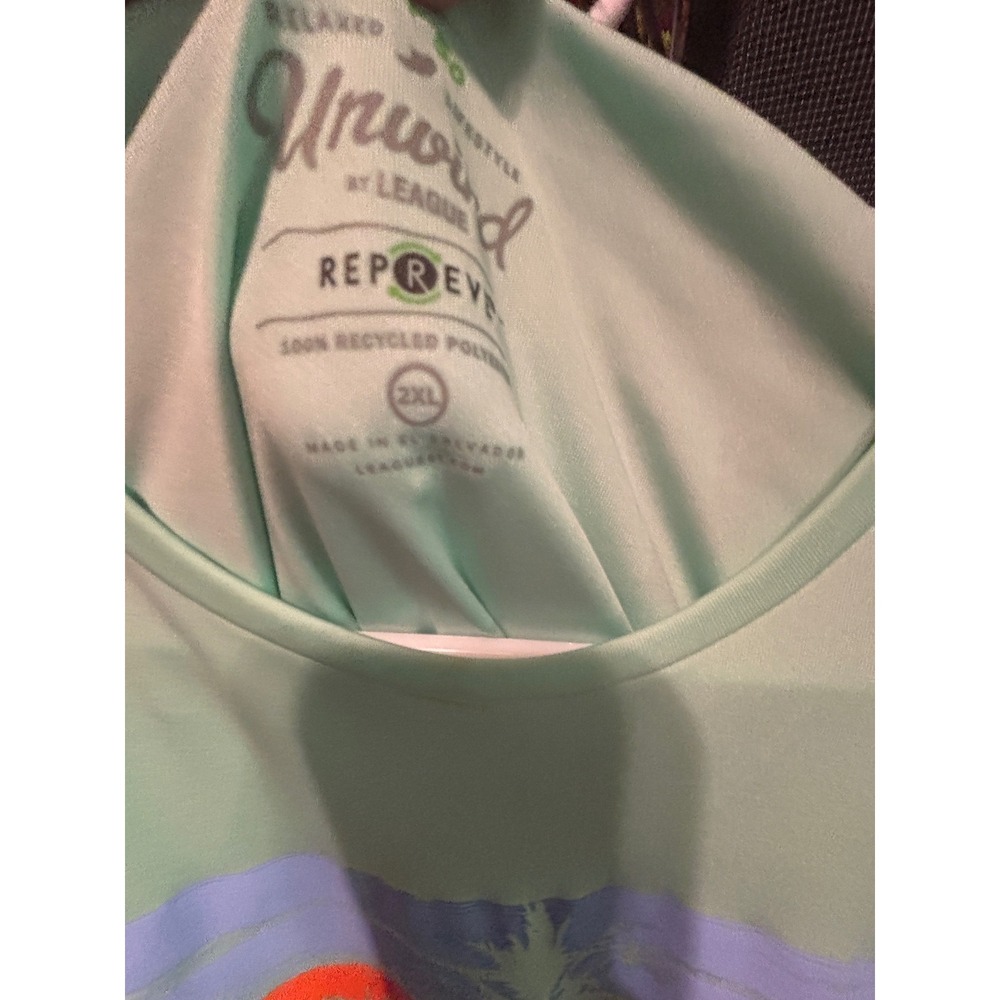 Gulf Shores Alabama League Unwind 2XL Long Sleeve UPF 50 Palm Tree Shirt - Picture 3 of 6